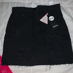 Black Denim Skirt